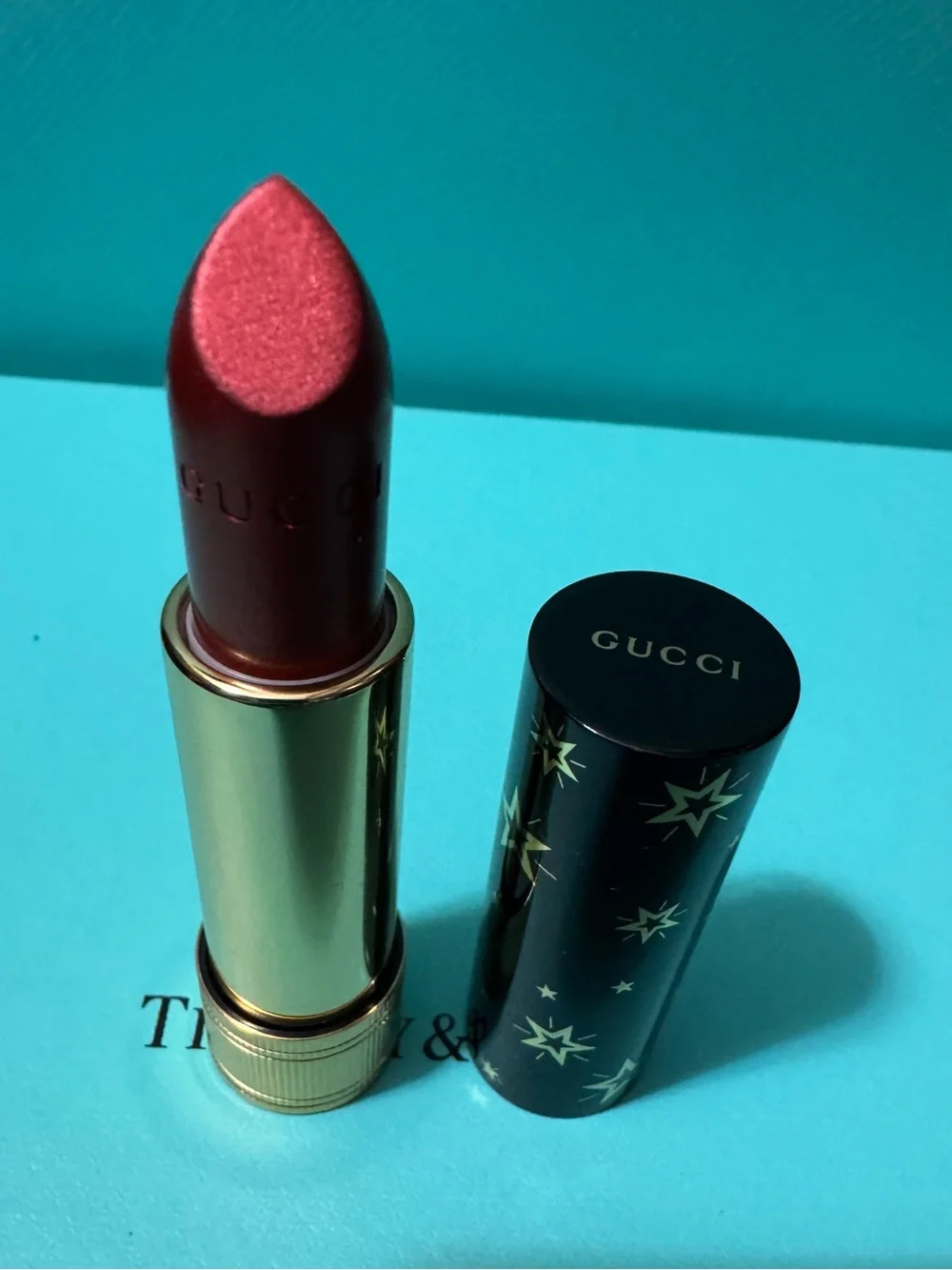Gucci Metallic Rose-Red Lipstick